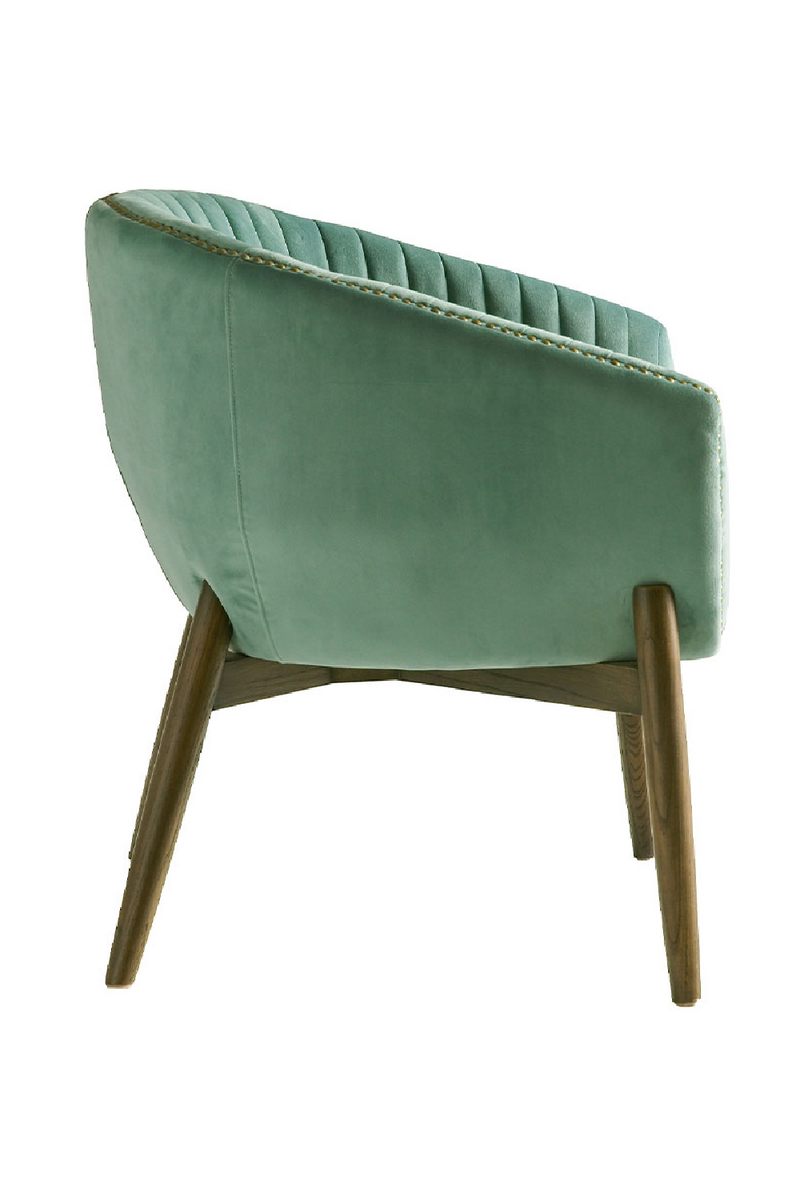 Fauteuil d'appoint en velours vert | Andrew Martin Brody | Meubleluxe.fr