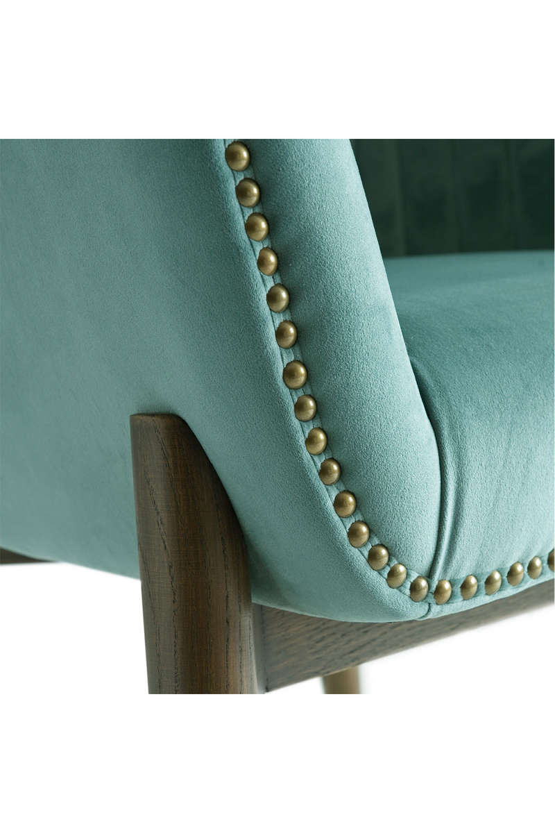 Fauteuil d'appoint en velours vert | Andrew Martin Brody | Meubleluxe.fr