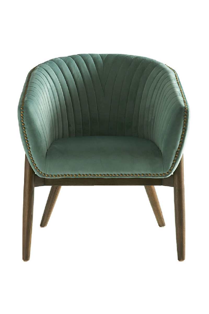 Fauteuil d'appoint en velours vert | Andrew Martin Brody | Meubleluxe.fr