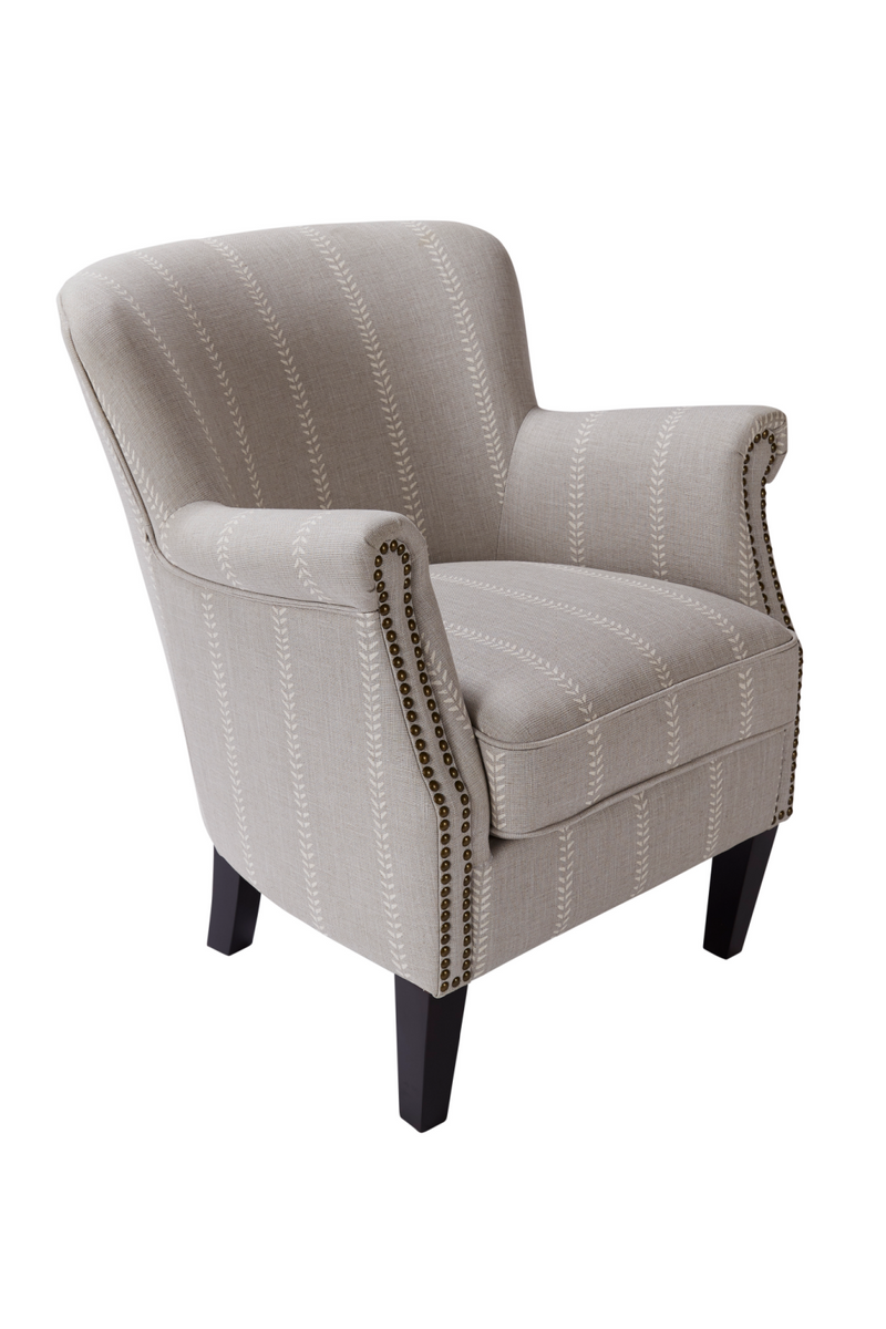 Fauteuil d'appoint en tissu gris pierre | Andrew Martin Greyhound | Meubleluxe.fr