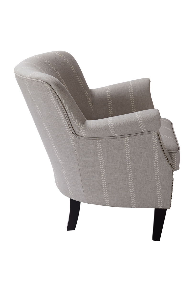 Fauteuil d'appoint en tissu gris pierre | Andrew Martin Greyhound | Meubleluxe.fr