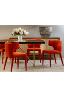 Chaise de salle à manger en velours orange | Andrew Martin Juno | Meubleluxe.fr