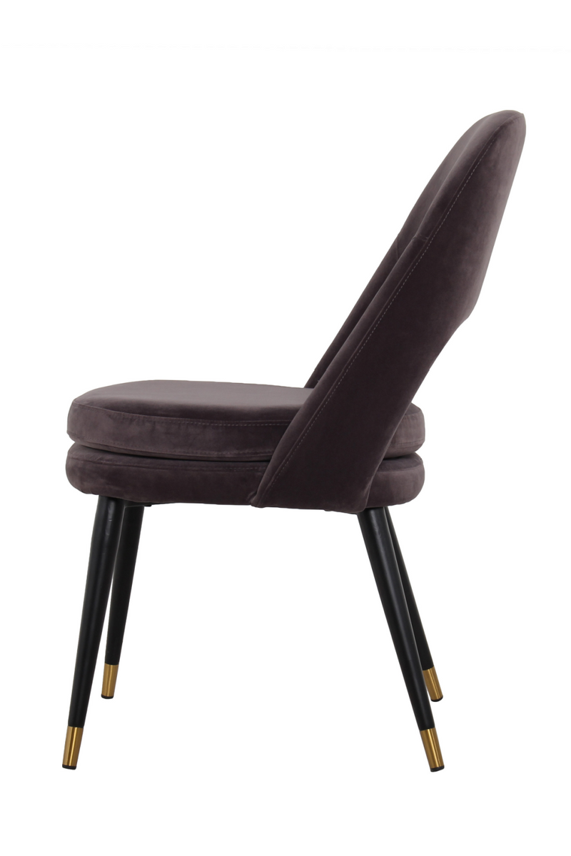 Chaise de salle à manger en velours violet | Andrew Martin Dash | Meubleluxe.fr