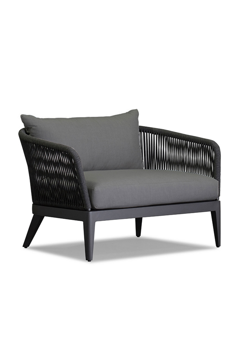 Chaise d'extérieur en graphite gris | Andrew Martin Voyage | Meubleluxe.fr