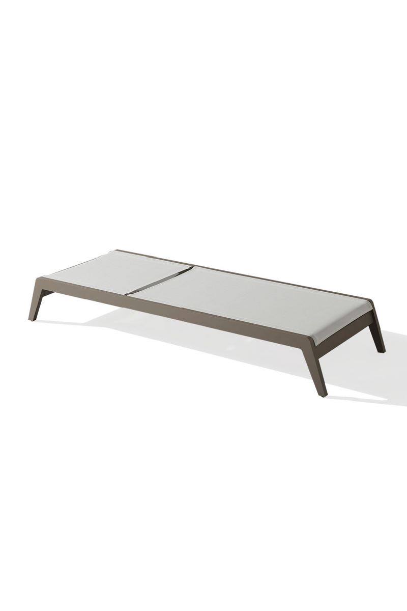 Chaise longue d'extérieur transat taupe | Andrew Martin Harlyn | Meubleluxe.fr