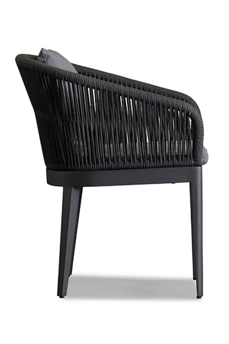 Chaise de salle à manger d'extérieur en graphite gris | Andrew Martin Voyage | Meubleluxe.fr