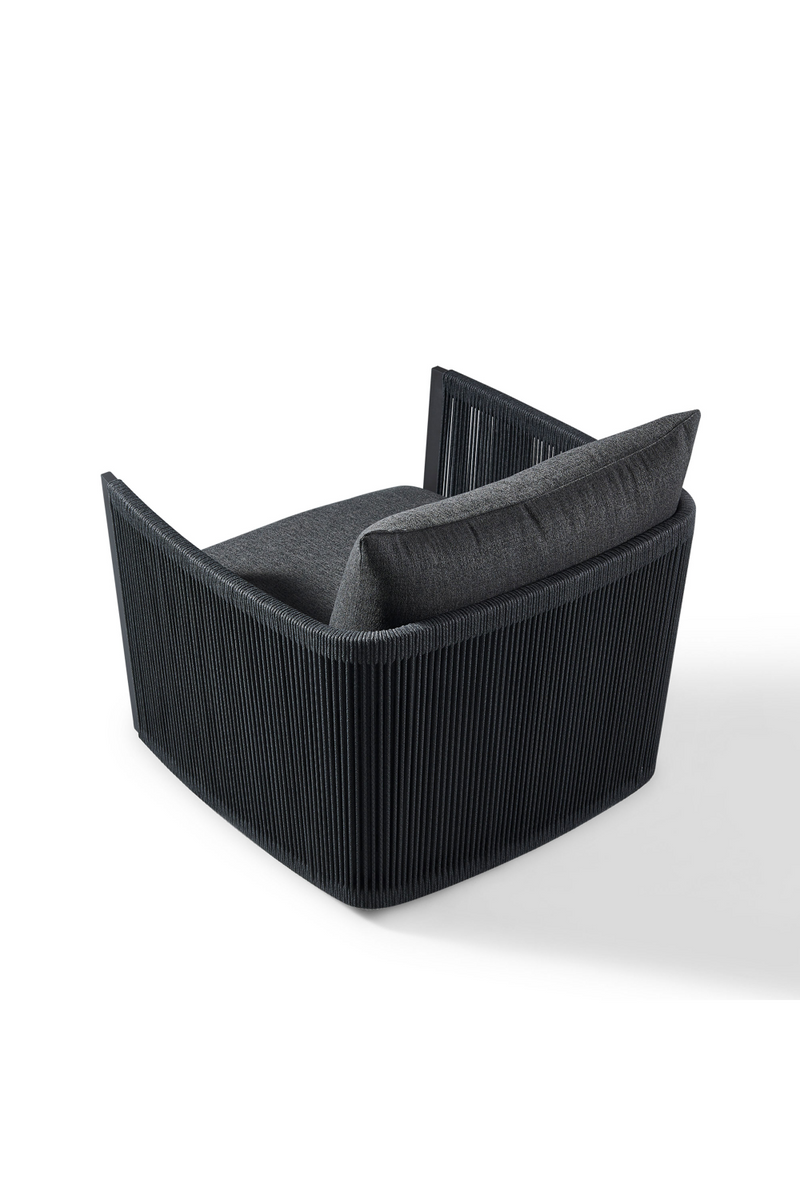 Fauteuil d'extérieur en graphite gris | Andrew Martin Bali | Meubleluxe.fr