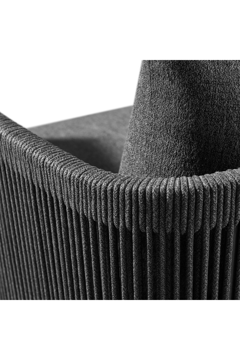 Fauteuil d'extérieur en graphite gris | Andrew Martin Bali | Meubleluxe.fr