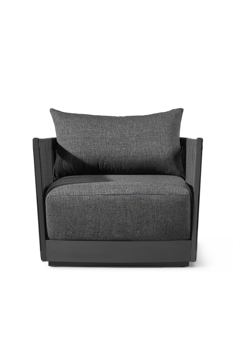 Fauteuil d'extérieur en graphite gris | Andrew Martin Bali | Meubleluxe.fr