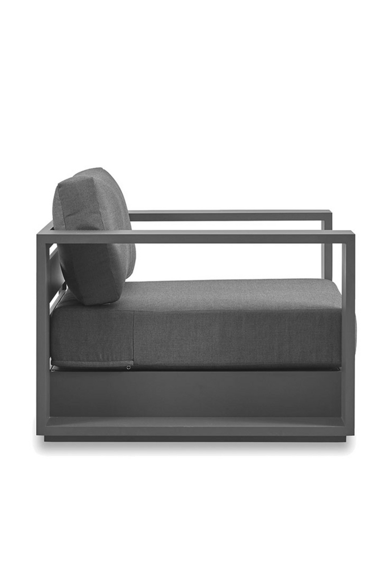 Fauteuil pivotant d'extérieur gris foncé | Andrew Martin Bora | Meubleluxe.fr