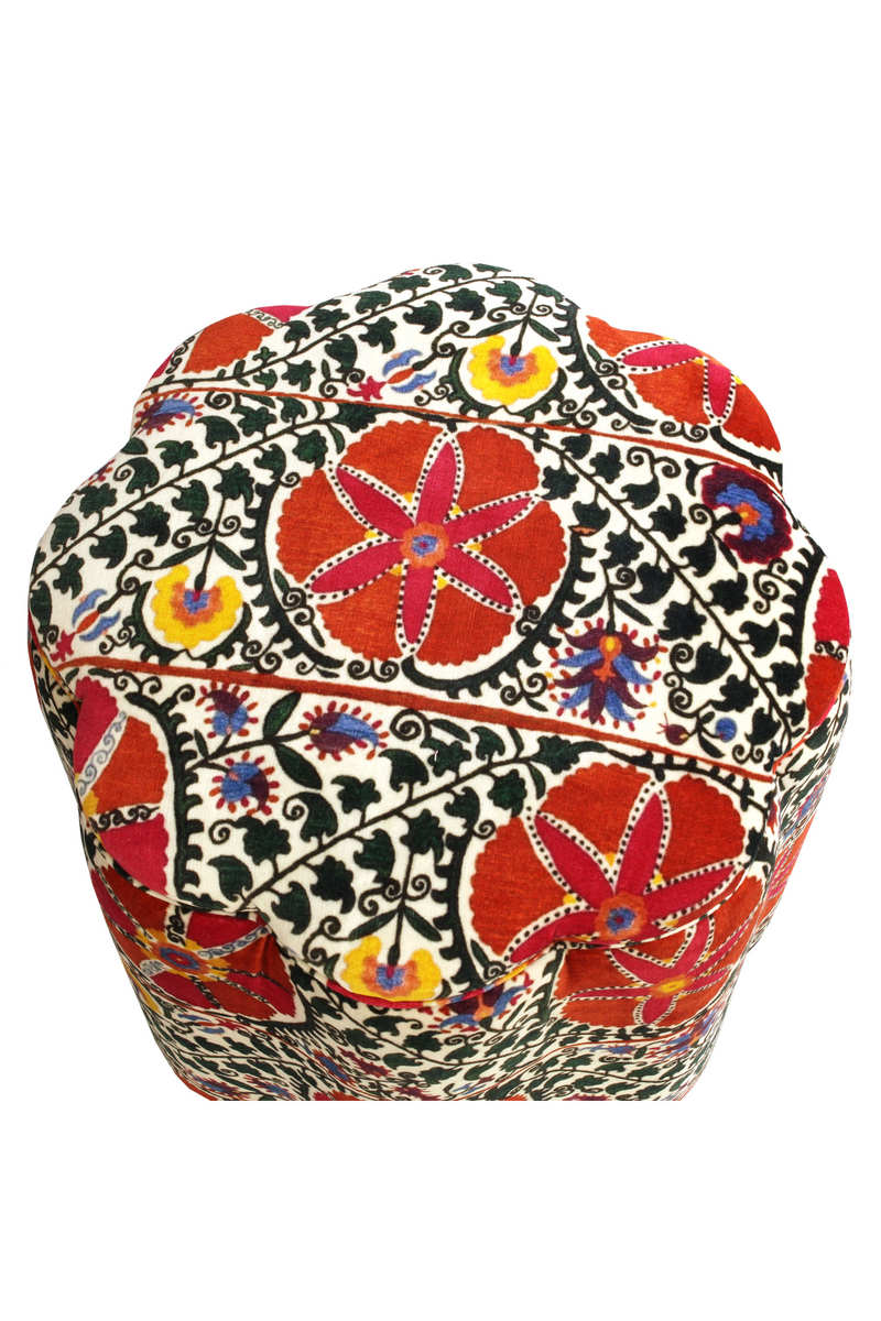 Ottoman festonné Boho | Andrew Martin Daisy | Meubleluxe.fr