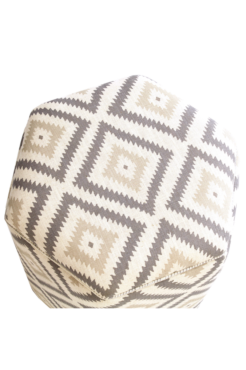 Pouf hexagonal rembourré | Andrew Martin Hexa | Meubleluxe.fr