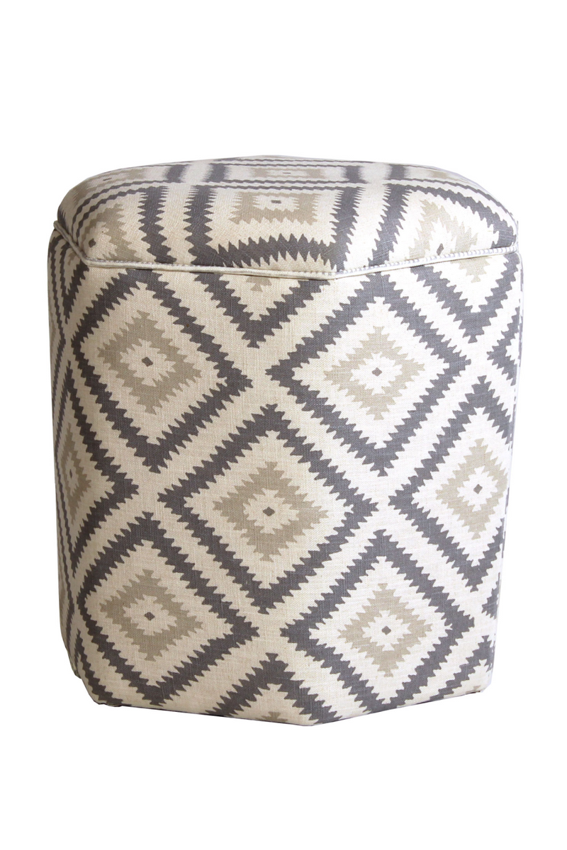 Pouf hexagonal rembourré | Andrew Martin Hexa | Meubleluxe.fr