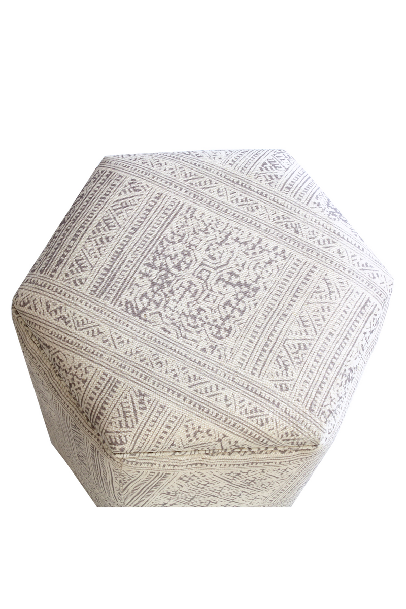 Pouf hexagonal rembourré | Andrew Martin Hexa | Meubleluxe.fr