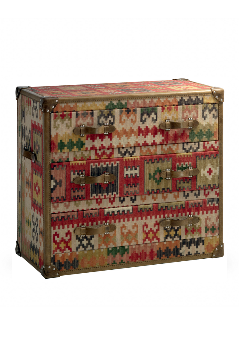 Commode vintage à motifs | Andrew Martin Howard Kilim | Meubleluxe.fr