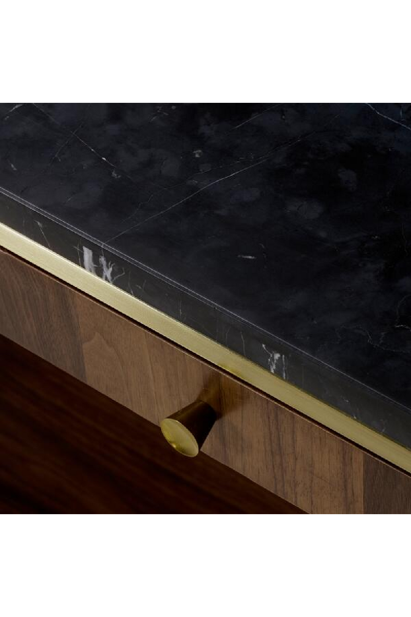 Console en noyer et en marbre | Andrew Martin Chester | Muebleluxe.fr