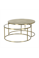 Table basse ronde emboîtée en verre à galuchat | Andrew Martin Ringo | Meubleluxe.fr