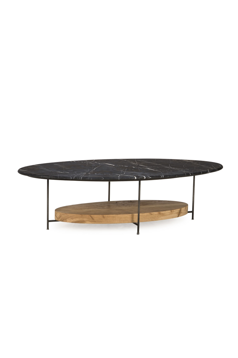 Table basse en marbre noir | Andrew Martin Olivia | Meubleluxe.fr