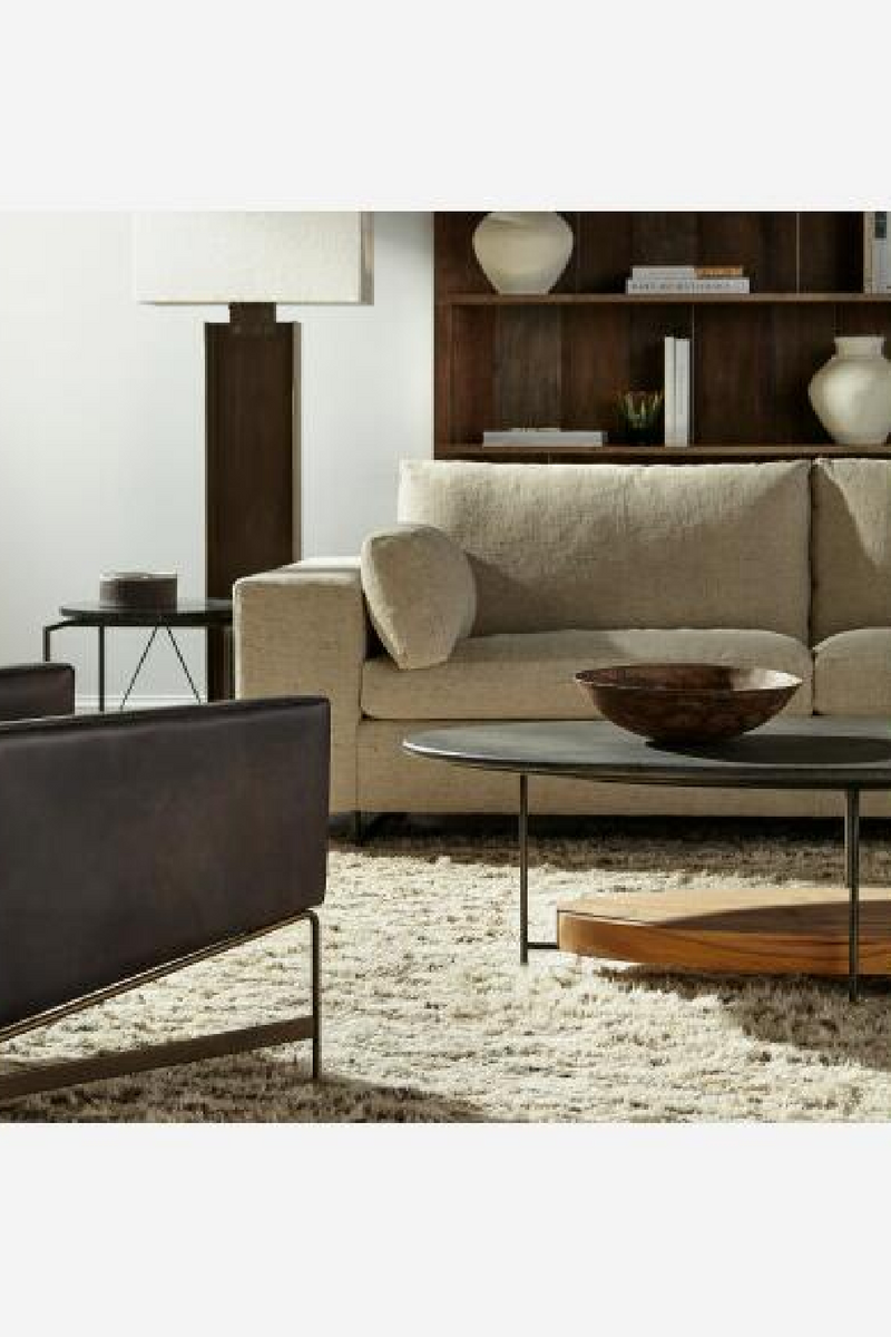 Table basse en marbre noir | Andrew Martin Olivia | Meubleluxe.fr