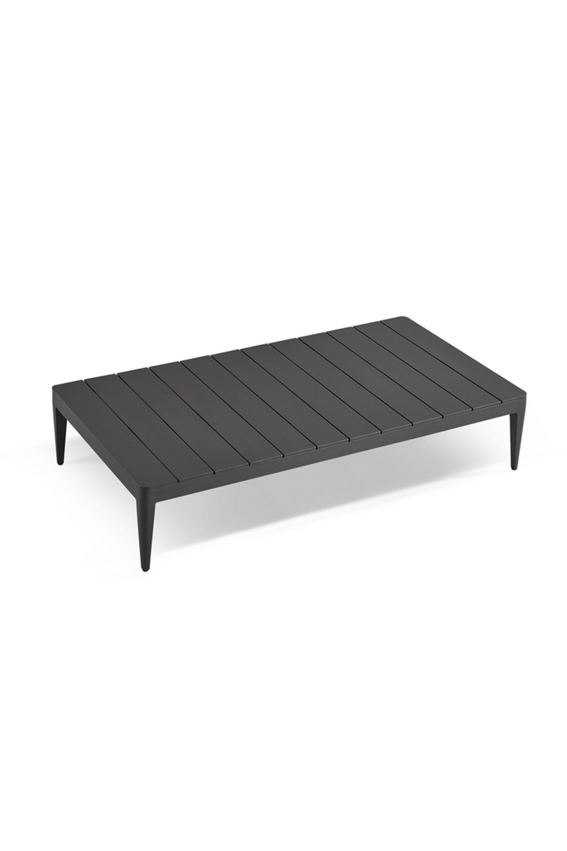 Table basse rectangulaire en graphite gris | Andrew Martin Voyage | Meubleluxe.fr