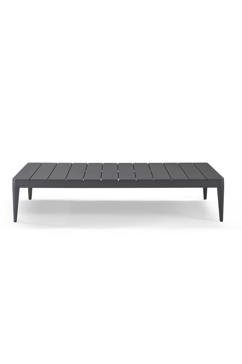 Table basse rectangulaire en graphite gris | Andrew Martin Voyage | Meubleluxe.fr