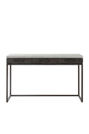 Bureau en chêne foncé et béton blanc | Andrew Martin Emerson | Meubleluxe.fr