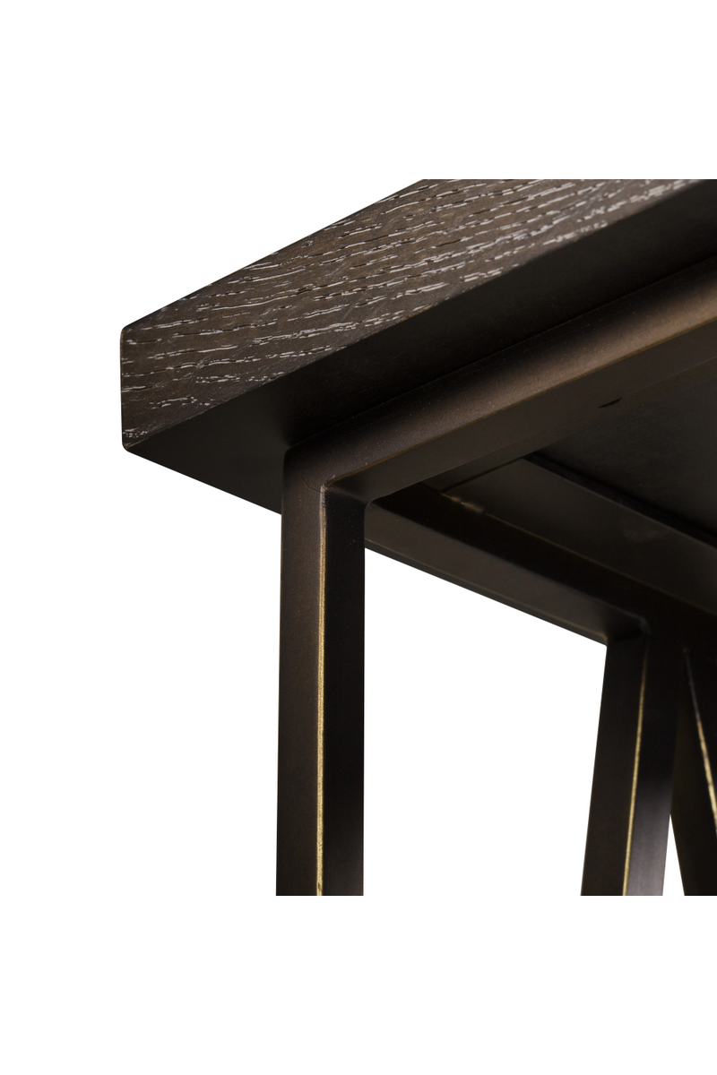 Table roulante en chêne foncé | Andrew Martin Emerson | Meubleluxe.fr