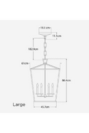 Suspension lanterne en bronze | Andrew Martin Darlana L | Muebleluxe.fr