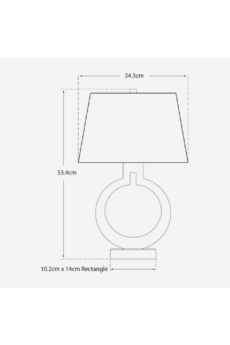 Lampe de table en marbre blanc | Andrew Martin Ring Form | Meubleluxe.fr