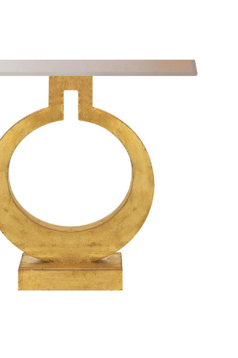 Lampe de table en marbre doré | Andrew Martin Ring Form | Meubleluxe.fr