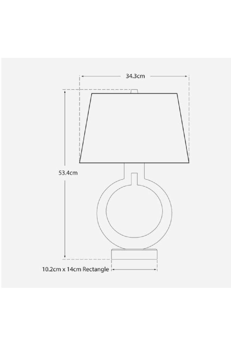 Lampe de table en marbre doré | Andrew Martin Ring Form | Meubleluxe.fr