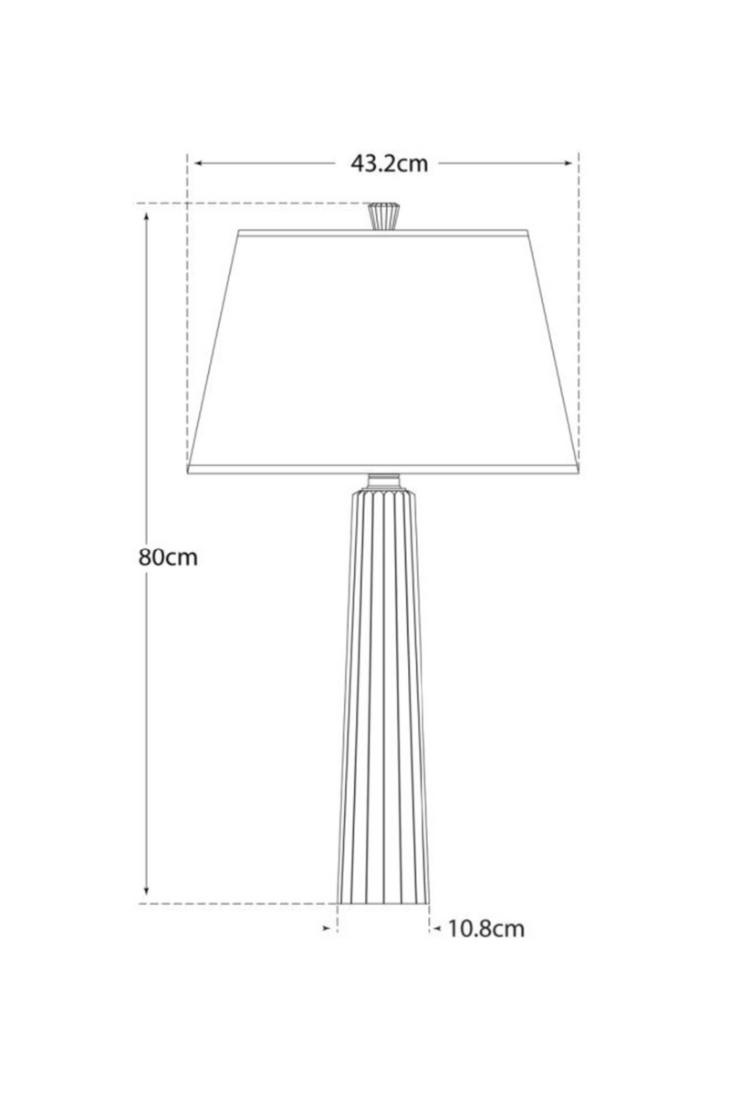  Lampe de table en métal doré | Andrew Martin Fluted Spire | Meubleluxe.fr