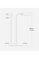 Lampadaire en nickel poli | Andrew Martin Studio | Muebleluxe.fr