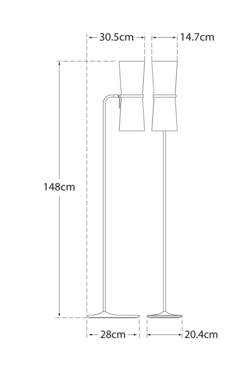 Lampadaire en laiton vieilli | Andrew Martin Clarkson | Muebleluxe.fr