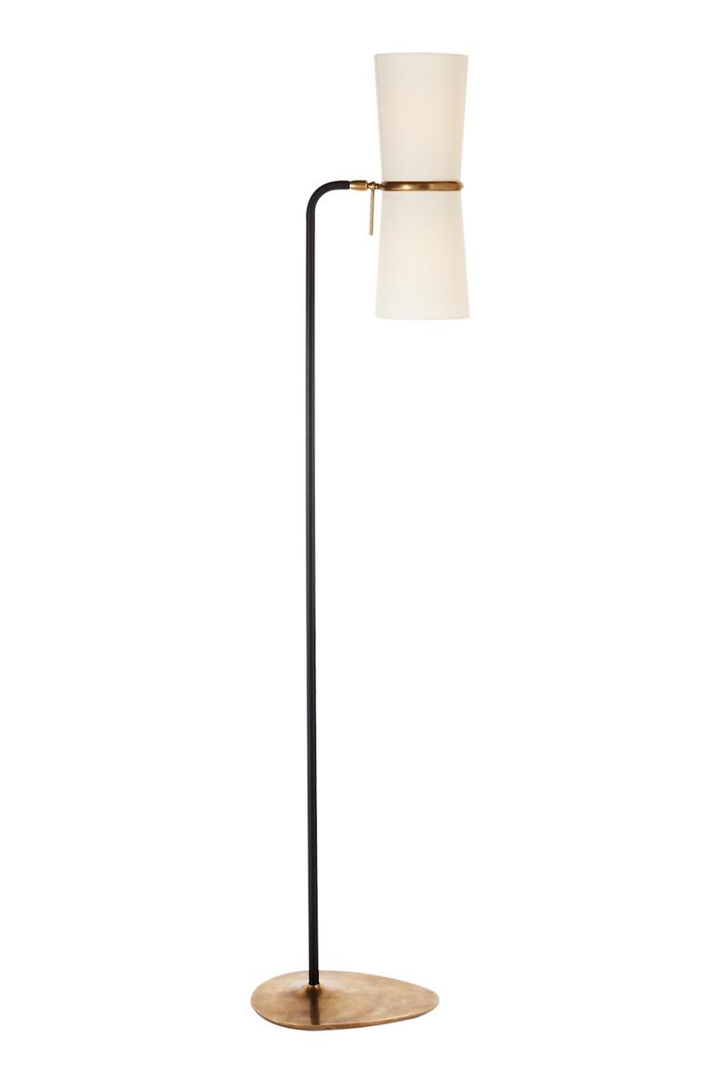 Lampadaire noir en laiton vieilli | Andrew Martin Clarkson | Muebleluxe.fr