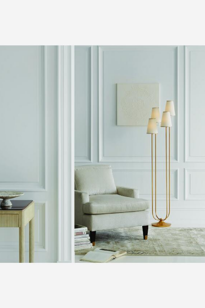 Lampadaire multi branches en laiton | Andrew Martin Montreuil | Meubleluxe.fr