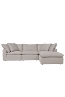 Module d'angle taupe en coton | Andrew Martin TL Ricci | Meubleluxe.fr