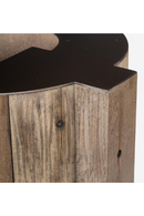 Table d'appoint en bois et bronze | Andrew Martin Wooden Q | Meubleluxe.fr