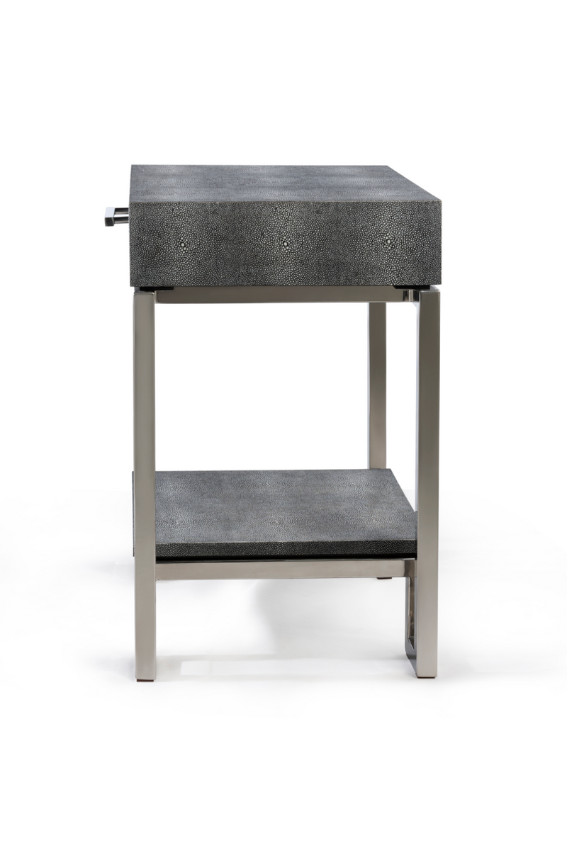 Table d'appoint en galuchat gris | Andrew Martin Flex | Meubleluxe.fr