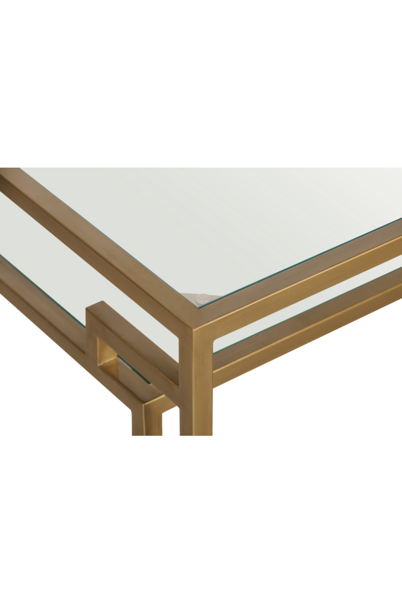 Table d'appoint dorée en en verre | Andrew Martin Architect | Meubleluxe.fr