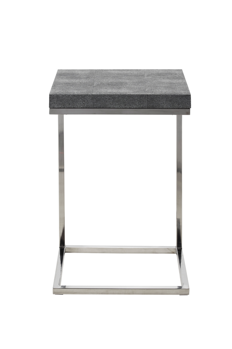 Table d'appoint en galuchat gris | Andrew Martin Ashley | Meubleluxe.fr