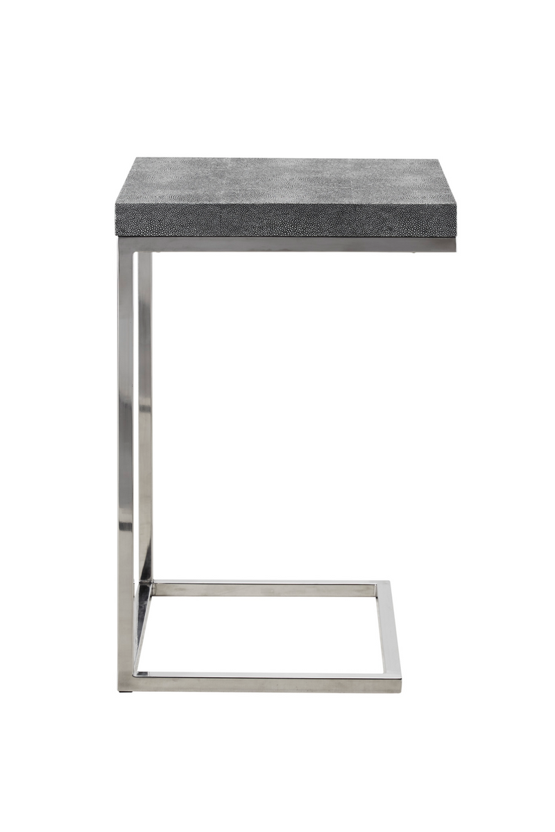 Table d'appoint en galuchat gris | Andrew Martin Ashley | Meubleluxe.fr