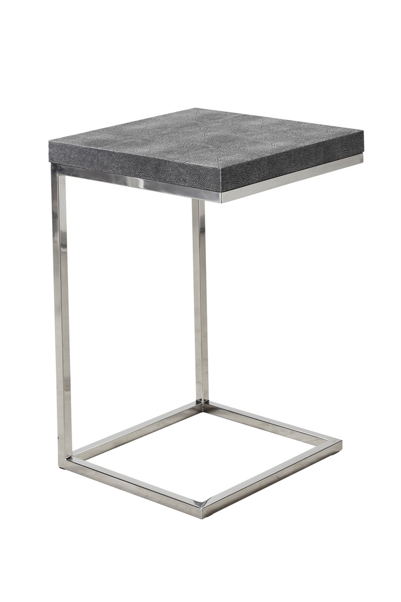 Table d'appoint en galuchat gris | Andrew Martin Ashley | Meubleluxe.fr