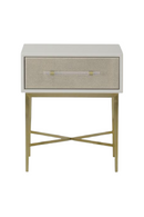 Table de chevet en galuchat ivoire | Andrew Martin Alice | Meubleluxe.fr