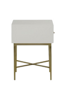 Table de chevet en galuchat ivoire | Andrew Martin Alice | Meubleluxe.fr