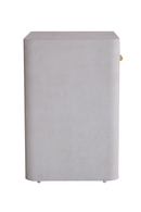 Table de chevet minimaliste en galuchat blanc | Andrew Martin Moby | Meubleluxe.fr