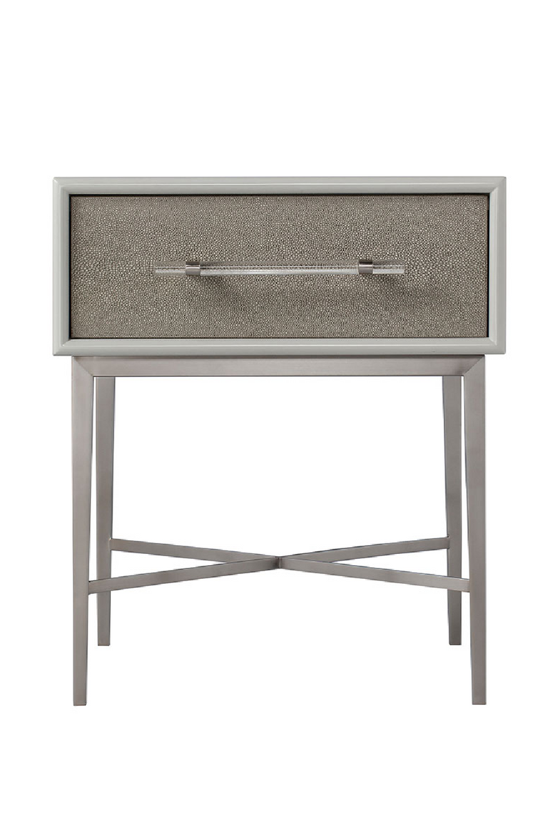 Table de chevet en galuchat gris | Andrew Martin Alice | Meubleluxe.fr