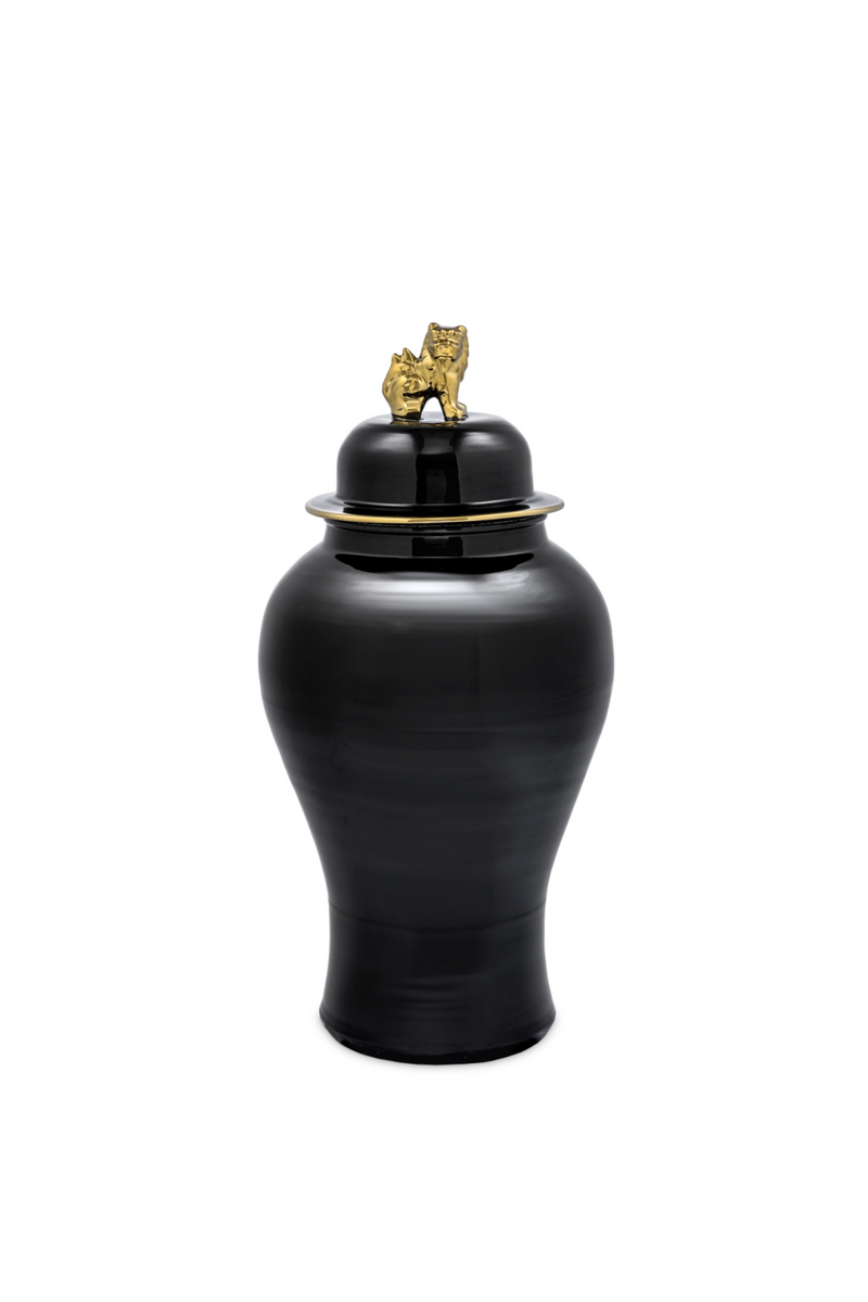 Black Porcelain Vase | Eichholtz Dragon S 