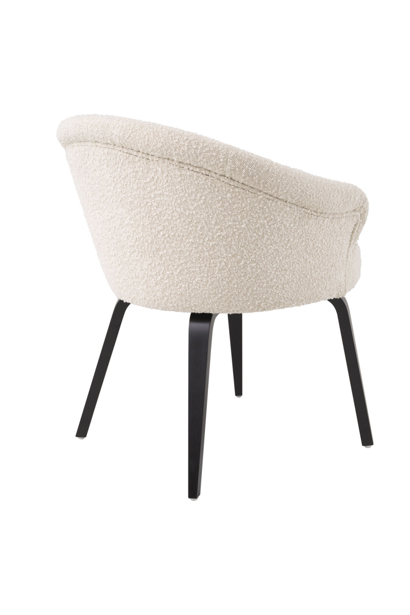 Chaise de salle à manger bouclé crème | Eichholtz Moretti | Meubleluxe.fr