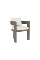 Chaise de salle à manger taupe avec accoudoirs | Andrew Martin Caicos